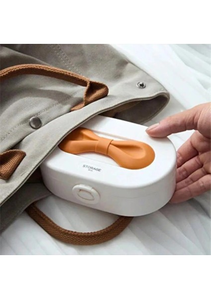 Aynalı Taşınabilir Takı Kutusu | Kadın Makyaj&aksesuar Düzenleyici Mavi Krem Kurdele indirimleri