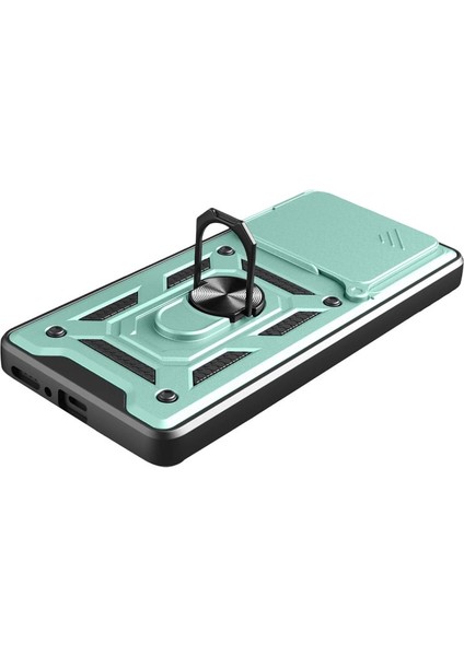 Xiaomi Redmi Note 14 4g Pars Lens Yüzüklü Silikon - Yeşil modelleri