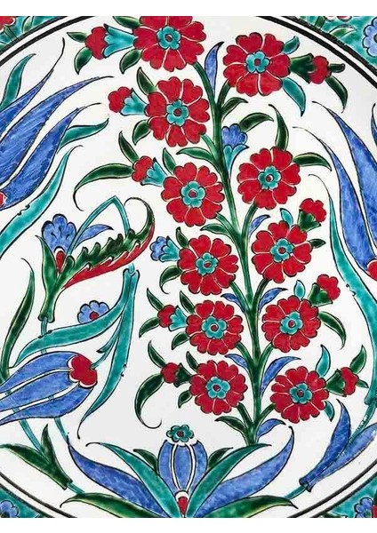 Lale Desenli Iznik Çini Tabak – Söz, Nişan ve Düğün Hediyesi fiyatları