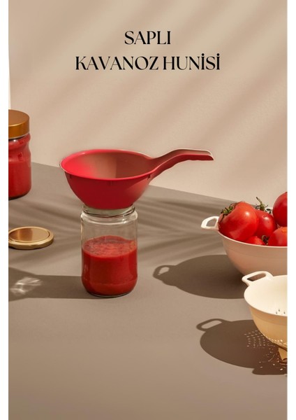 Saplı Kavanoz Hunisi KIRMIZI-DNY0033
