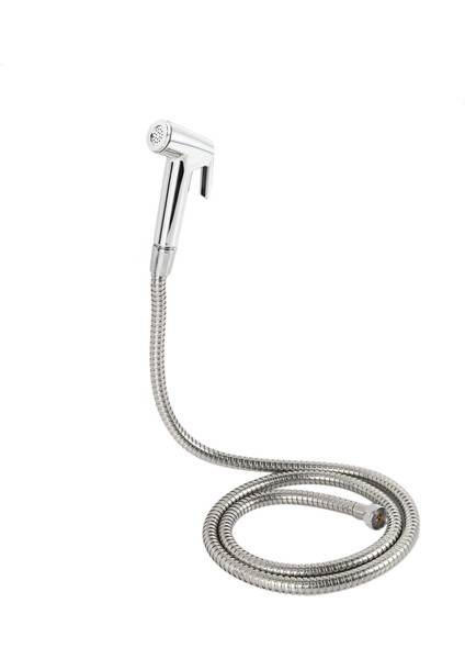 2x Tuvalet Bide Tap Seti El Duş Başlığı Su Püskürtücü Banyo Koltuk Nozul Eki+Hortum+Duvar Montaj Raf Tutucu (Yurt Dışından) indirimleri