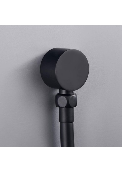 2x Duvar Tedarik Dirsek Pirinç Yuvarlak Duvar Montaj Duş Hortumu Konnektörü Aksesuarları G1/2 Inç Su Çıkışı Duş-Siyah Için (Yurt Dışından) fiyatları