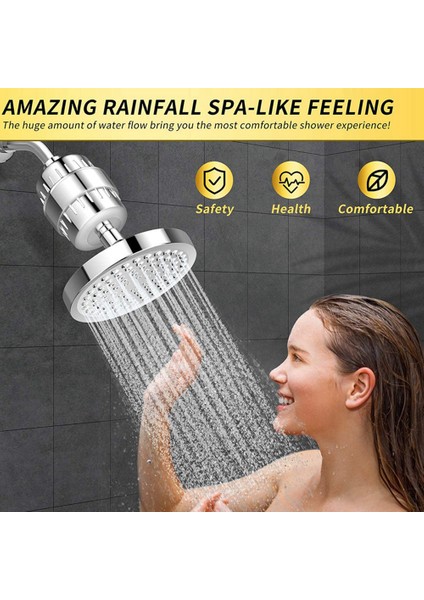 Duş Başlığı ve Sert Su Filtresi 15 Aşamalı Duş Filtresi Klor ve Zararlı Maddeleri Kaldırır Su Yumuşatıcı Duş Başlığı (Yurt Dışından) modelleri