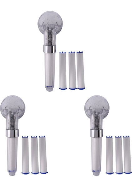 3 Set Negatif Iyonlar Banyo Elde Duş Duş Tasarruf Başlığı 3 Filtreli Basınçlı Duş Başlık El Duş (Yurt Dışından)
