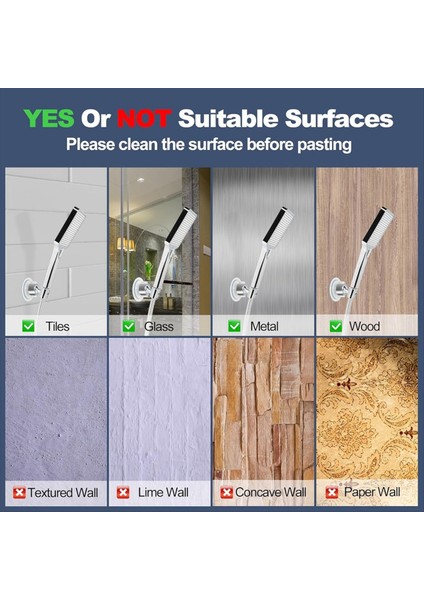 60 Derece Yenilendirilmiş Gerilim Somunu ile Güçlü Yapıştırıcı Su Geçirmez El Duş Tutucu Duş Için Duş Başlığı Tutucu (Yurt Dışından) fırsatları