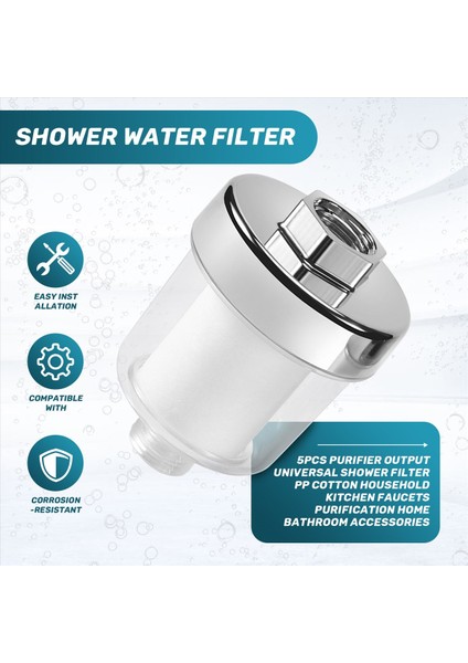 5 Adet Arındırıcı Çıktı Evrensel Duş Filtresi Pp Pamuklu Ev Mutfak Muslukları Arıtma Ev Banyo Aksesuarları (Yurt Dışından) fırsatları