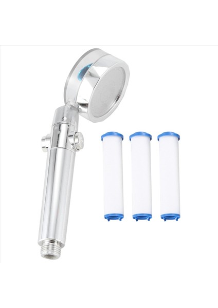Basınçlı Duş Başlıkları El Tipi Turbo Fan Duşu 3 Filtreli Hidro Jet Duş Başlığı Kiti Turboşarjlı Duş Başlığı (Yurt Dışından) fırsatları