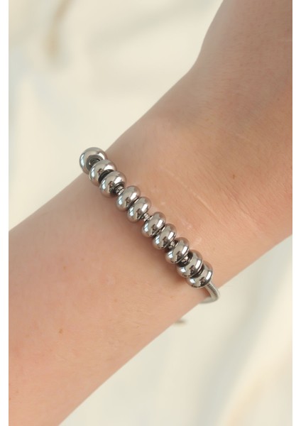 316L Çelik Gümüş Renk Oval Figürlü Bileklik fiyatları