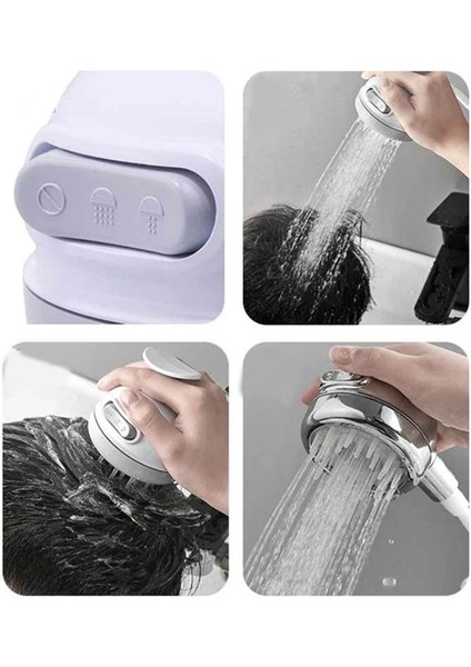 Süper Şarjlı Ayarlanabilir Şampuan Duş Başlığı Çok Fonksiyonlu Duş Lavabo Musluk Saptırıcı (Gümüş) (Yurt Dışından) fiyatları