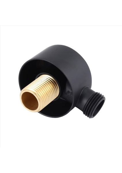 Duvar Tedarik Dirsek Pirinç Yuvarlak Duvar Montajı Duş Hortum Konnektörü Aksesuarları G1/duş Black Için Su Çıkışı (Yurt Dışından) fiyatları
