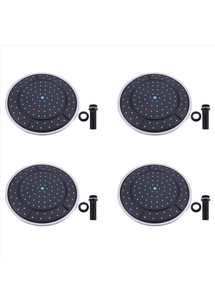 4pcs 25CM Plastik Yuvarlak Şekli Yağış Powered Duş Odası Üst Duş Çatı Kafa Kabin Aksesuarları (Yurt Dışından)