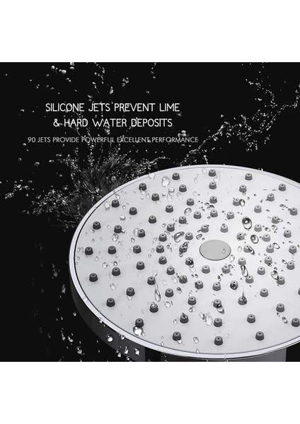 3x Duş Başlığı 6 Inç Önleyici Anti-Clog Sabit Yağmur Duş Başlığı Yağış Sprey Gevşeme ve Spa (Gümüş) (Yurt Dışından) fırsatları