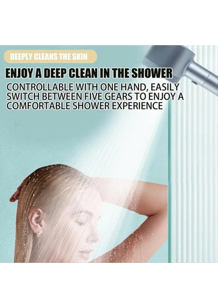 Banyo Duş Başlıkları Filtresi Güçlü 5 Modlu El Taşınağı Banyo Spreyleri Basınçlı Su Akışı Gümüş ile Duş Başlığı (Yurt Dışından) modelleri