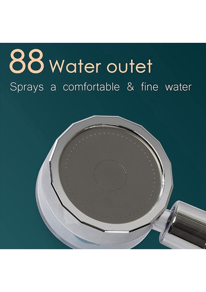 2x Basınçlı Duş Başlıkları El Tipi Turbo Fan Duşu 6 Filtreli Hidro Jet Duş Başlığı Kiti (Yurt Dışından) fırsatları