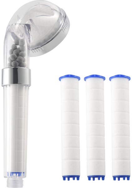 1 Set Negatif Iyonlar Banyo Elde Taşınga Suyu Tasarruf Başlığı 3 Filtreli Basınçlı Taşınabilir Duş Başlığı El Duş (Yurt Dışından)