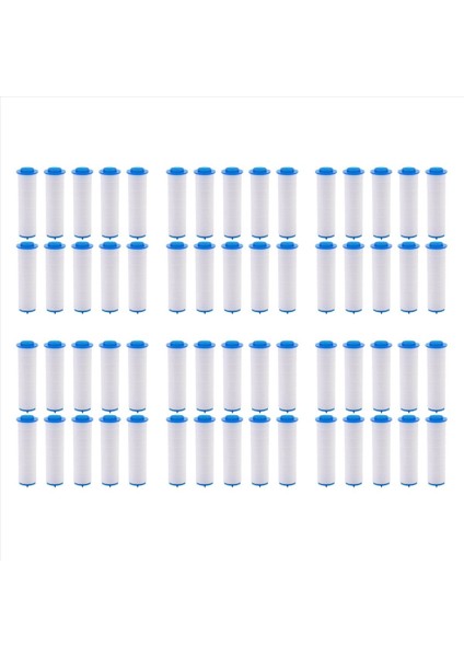60PCS Sert Su Için Yedek Duş Filtresi - Klor ve Florürü Çıkarmak Için Çıkışlı Duş Su Filtresi (Yurt Dışından)