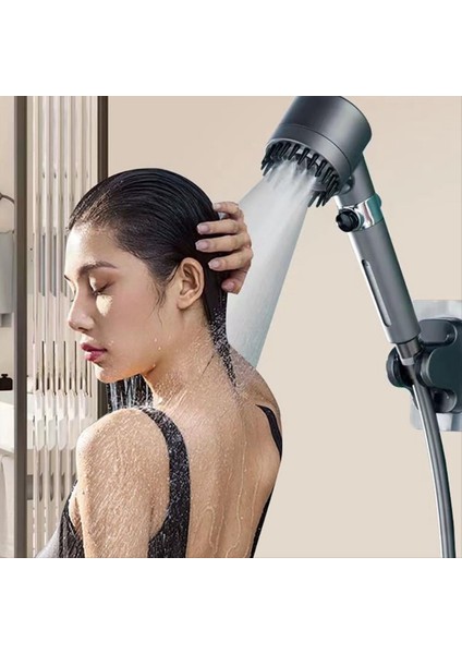 Duş Başlığı Turboshower Çok Fonksiyonlu Masaj El Duş Seti Ayarlanabilir Turbo Şarj Duş Başlığı (Yurt Dışından) fiyatları