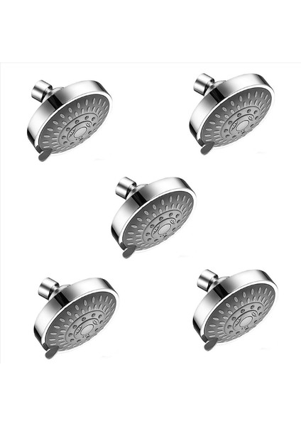 5x Duş Başlığı Basınçlı 5 Ayar Ayarlanabilir Döner Bilyalı Eklemli Duş Başlığı (Yurt Dışından)