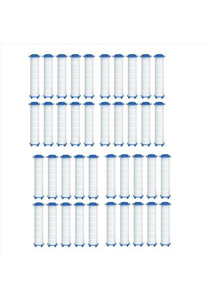 40PCS Sert Su Için Yedek Duş Filtresi - Klor ve Florürü Çıkarmak Için Çıkışlı Duş Su Filtresi (Yurt Dışından)