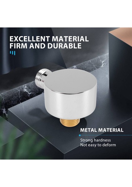 Duvar Tedarik Dirsek Pirinç Yuvarlak Duvar Montajı Duş Hortum Konnektörü Aksesuarları G1/duş Silver Için Su Çıkışı (Yurt Dışından) indirimleri