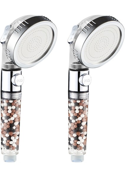 2x 3 Mod Spa Iyonu Filtre Duş Başlığı Basınç Tasarrufu Sağlayan Su El Duş Nozul Premium Banyo Su Filtresi (Yurt Dışından)