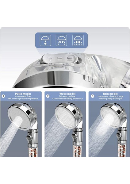 2x 3 Mod Spa Iyonu Filtre Duş Başlığı Basınç Tasarrufu Sağlayan Su El Duş Nozul Premium Banyo Su Filtresi (Yurt Dışından) indirimleri