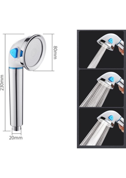 Basınçlı Duş Başlığı Kore Tarzı Basınçlı Su Tasarruflu Paslanmaz Çelik Hortum Duş Başlığı Beyaz (Yurt Dışından) fiyatları