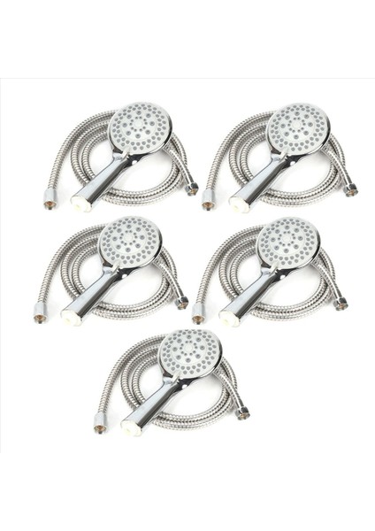 5x Duş Başlığı Çok Fonksiyonlu Duş Başlığı El Duş Başlığı Su Tasarruf Kemeri 1 5m Hortum (Yurt Dışından)