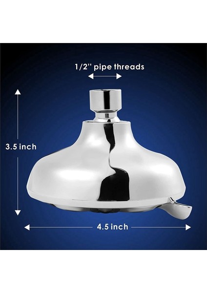 Basınçlı Duş Başlığı - 4 5 Inç Yağmur Duş Başlığı - 9 Sprey Ayarı - Banyo Duş Başlıkları (42 Nozul) (Yurt Dışından) fiyatları