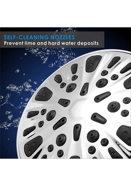 Basınçlı Duş Başlığı - 4 5 Inç Yağmur Duş Başlığı - 9 Sprey Ayarı - Banyo Duş Başlıkları (42 Nozul) (Yurt Dışından) indirimleri