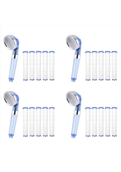 4x 3 Hızlı Su Çıkış Modu Li Artık Kaldırma Pp Tortu Kartuş Filtrelenmiş Duş Başlığı Filtresi Saf Duş (Yurt Dışından)