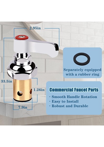 Pirinç Musluklar Yedek Sıcak Yan Kol Gövdesi Montaj 002714-40 - Performanslı Ticari Sınıf Mutfak Kullanımı (Yurt Dışından) fiyatları