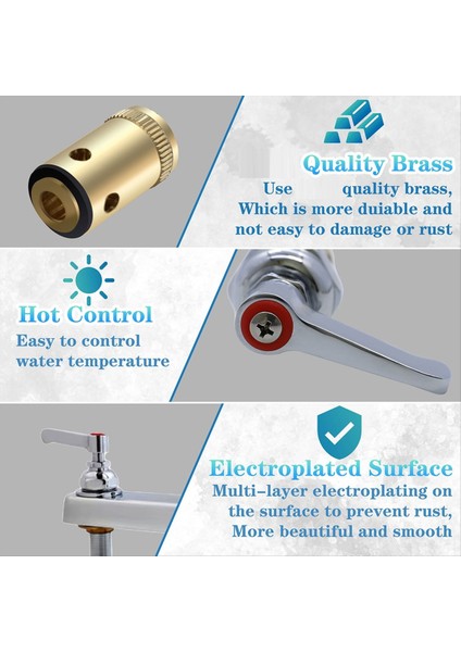 Pirinç Musluklar Yedek Sıcak Yan Kol Gövdesi Montaj 002714-40 - Performanslı Ticari Sınıf Mutfak Kullanımı (Yurt Dışından) fırsatları