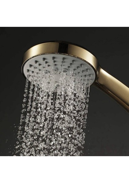 2x Fırçalanmış Altın El Tipi Basınç Abs Duş Başlığı Su Tasarrufu El Duş Kafası 5 Fonksiyon Yağmur Eli Tutulan Duş (Yurt Dışından) modelleri