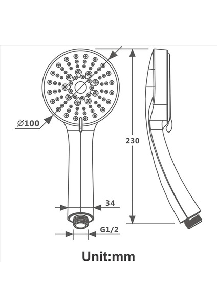 2x Fırçalanmış Altın El Tipi Basınç Abs Duş Başlığı Su Tasarrufu El Duş Kafası 5 Fonksiyon Yağmur Eli Tutulan Duş (Yurt Dışından) fırsatları