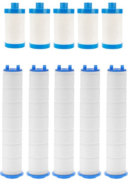 5 Adet El Duş Filtresi Duş Filtresi Çekirdek Su Temizleyici ve 10 Adet Safsızlık Pas Tortu Çamaşır Makinesi (Yurt Dışından)