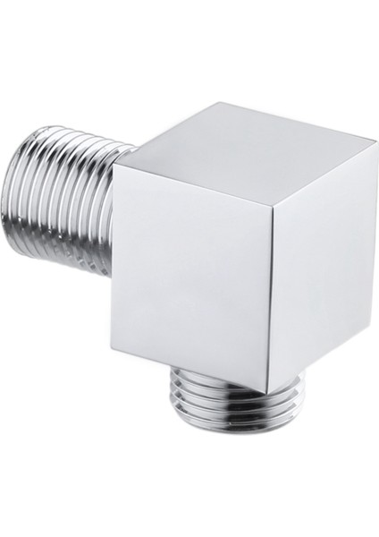 G1/2inch Duş Hortumu Konnektörü Kare Aksesuarlar Banyo Pirinç Vücut Duvar Konnektör Braketi Duş Hortumu Için -Silver (Yurt Dışından) fırsatları