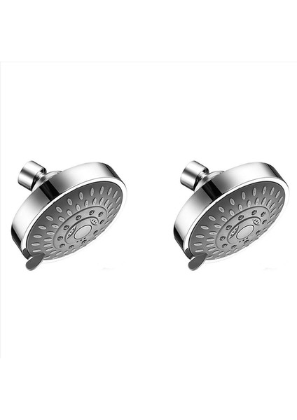 2x Duş Başlığı Basınçlı 5 Ayar Ayarlanabilir Döner Bilyalı Eklemli Duş Başlığı (Yurt Dışından)