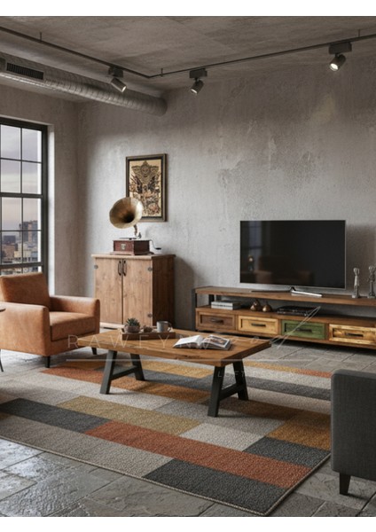 Lau Doğal Ahşap Orta Sehpa 45X45