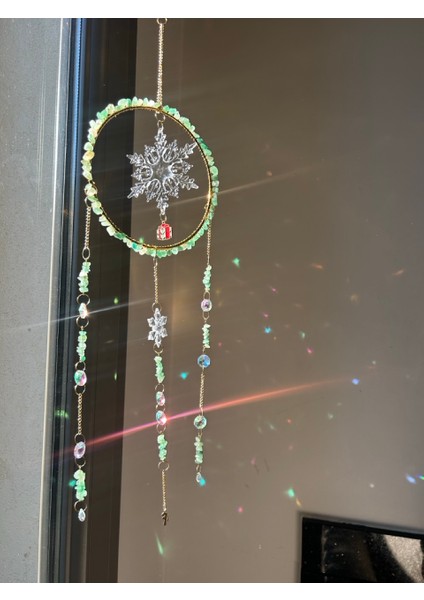 Yılbaşı Serisi - Yeniyıl - Aventurin 1 Sun Catcher - Güneş Tutucu - Güneş Yakalayıcı - El Yapımı indirimleri