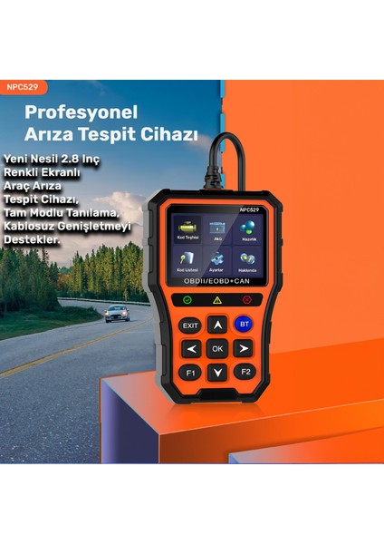 NPC529 Türkçe Obdıı/eobd+Can Modlu Araç Arıza Tespit/silme Cihazı fiyatları