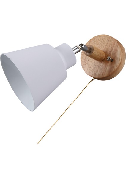 2x Nordic Ahşap Duvar Lambası Başucu Duvar Lambası Sconce Işık Yatak Odası Koridoru Zip Anahtarlı Koridor Serbestçe Dönebilir (Beyaz) (Yurt Dışından) fırsatları