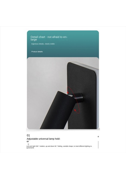 Duvar Işık Arka Işığı USB Şarj 330 Derece Döndürülebilir Duvar Lambası Başucu Çalışma Okuma Accon Lamba Beyaz (Yurt Dışından) fırsatları