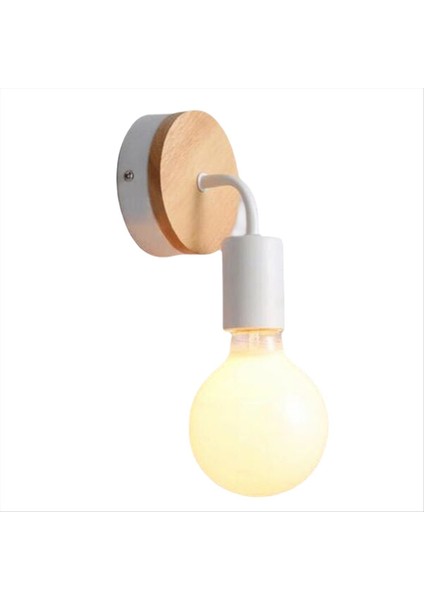 Nordic Postmodern Küçük Duvar Işığı Basit Banyo Koridoru Işık Yatak Odası Başucu Duvar Açık Beyaz (Yurt Dışından)