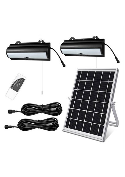 Çift Kafa Güneş Kolye Işık Dış Mekan Su Geçirmez Bahçe Hareket Sensörü LED Dimmable Remote Kordo Güneş Işığı Kulübesi (Yurt Dışından)