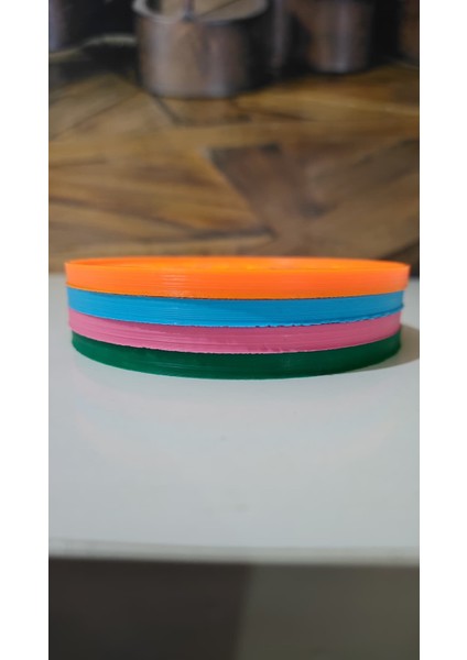 4’lü Renkli Bardak Altlığı Seti | Pla Doğa Dostu | Çiçek Desenli Dekoratif Tasarım