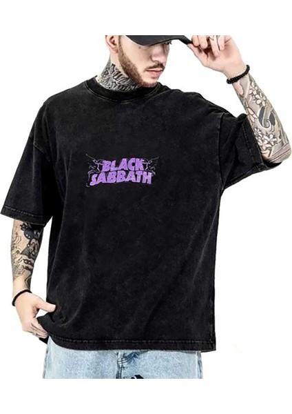 Premıum Kalite Pamuklu Sırt Baskı Detaylı Oversıze Kesim Unısex Model Yıkamalı Kumaşt-Shırt fiyatları