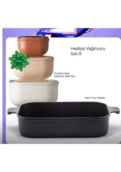 Tepsi ve 3 Lü Pull Box Set