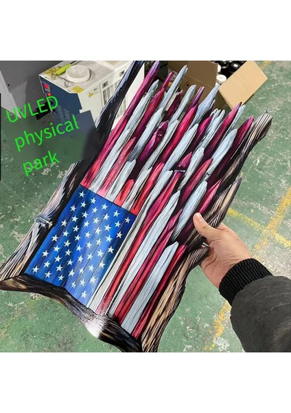Amerikan Bayrağı Püskü Bayrak Işıklarla Bayrak Kırmızı Beyaz ve Mavi Vatansever Ahşap Bayrak El Yapımı Yıpranmış Bayrak L (Yurt Dışından) fırsatları