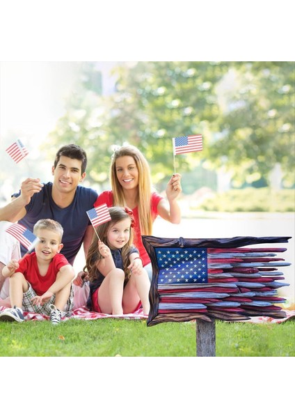 Amerikan Bayrağı Püskü Bayrak Işıklarla Bayrak Kırmızı Beyaz ve Mavi Vatansever Ahşap Bayrak El Yapımı Yıpranmış Bayrak L (Yurt Dışından) indirimleri
